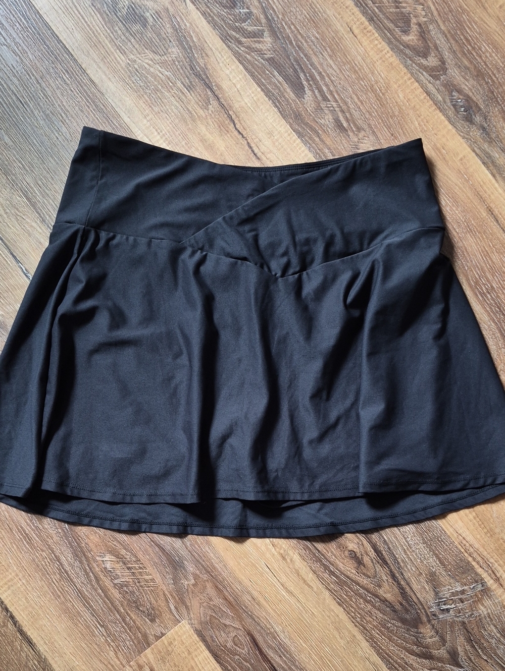Kyodan Black Crossover High Waisted Athletic Tennis Skirt Skort Size XL